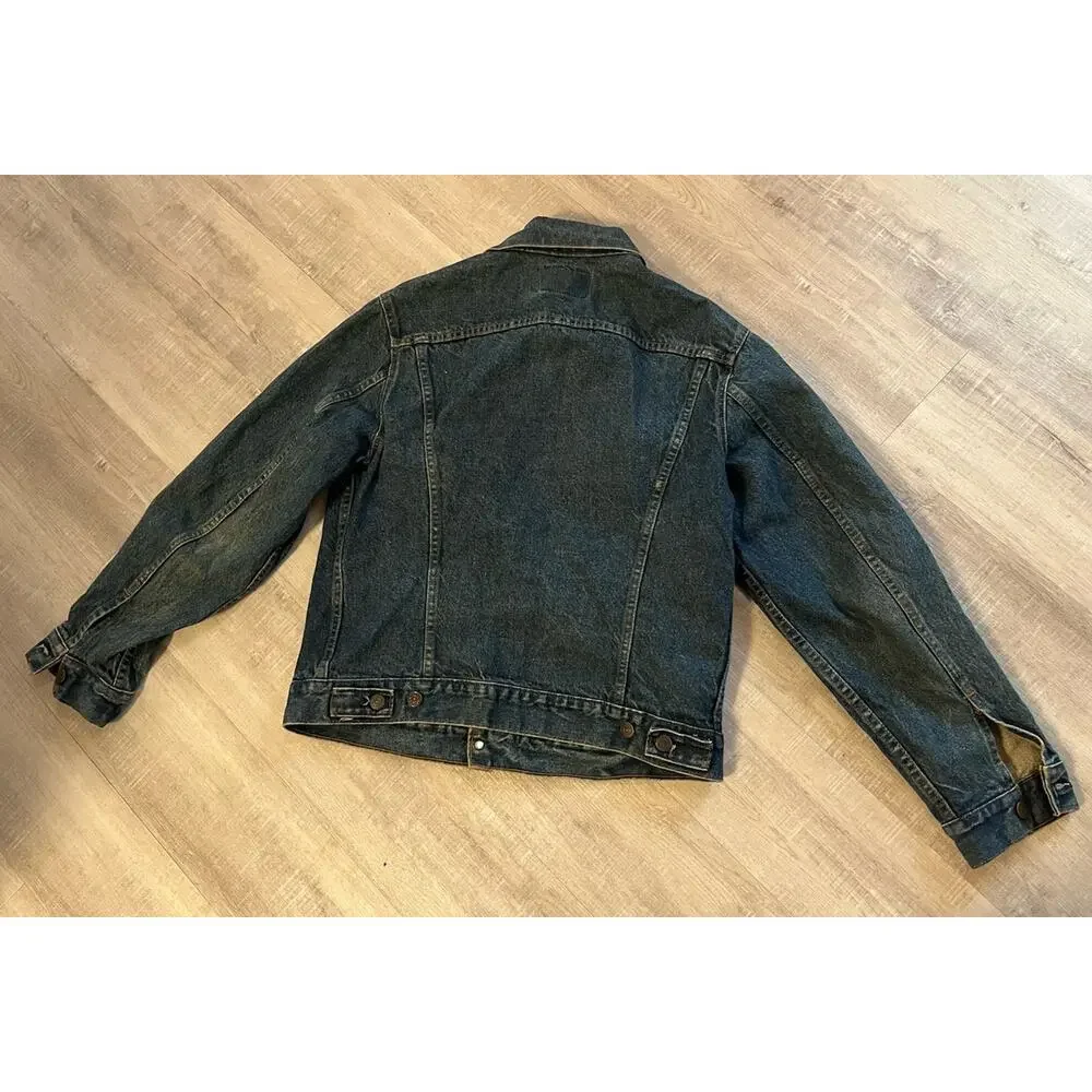 VTG 70s Levis Denim Trucker Jacket Blue Jean Pointed Collar 40 S/M